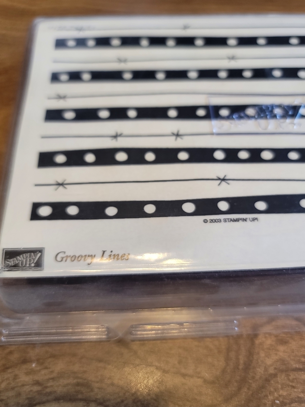Stampin' Up! Groovy Lines Rubber Stamp - Black & White Stripe Design - Picture 9 of 10